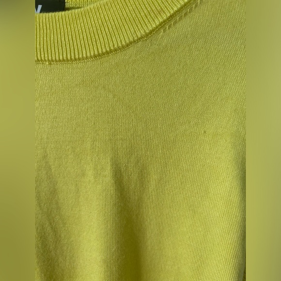 GORGEOUS Chartreuse and White Blouse from DKNY size S - Picture 5 of 5